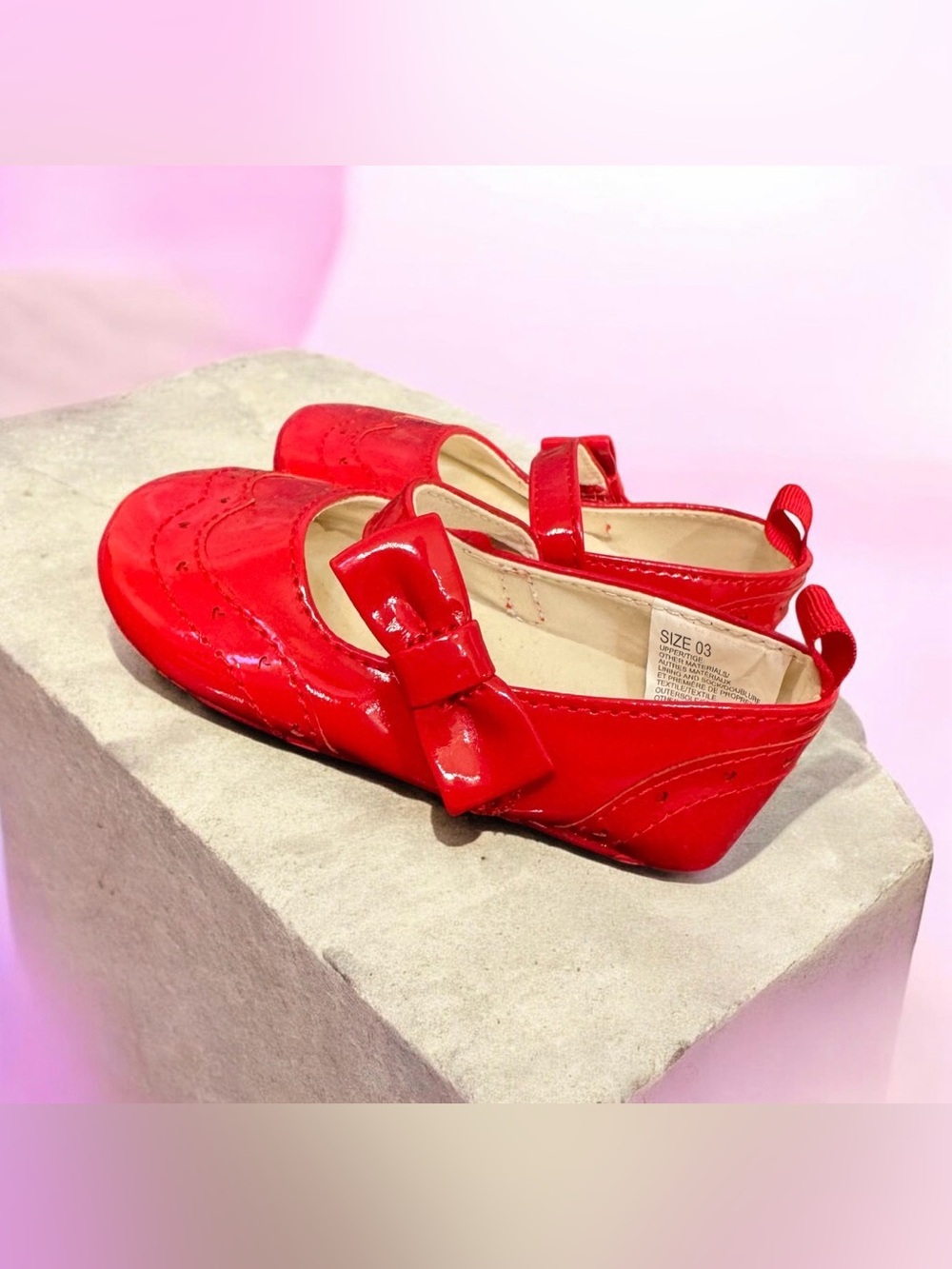 Gymboree red patent mary Jane dress shoes baby girl’s size 3